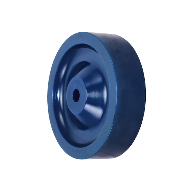 5"x1-1/4" BLUE SOLID POLYURETHANE (NON MARKING) WHEEL, 300 LBS CAPA